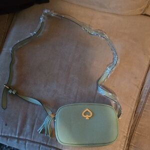 Kate Spade Leather Kourtney Camera Mint Green Crossbody Bag